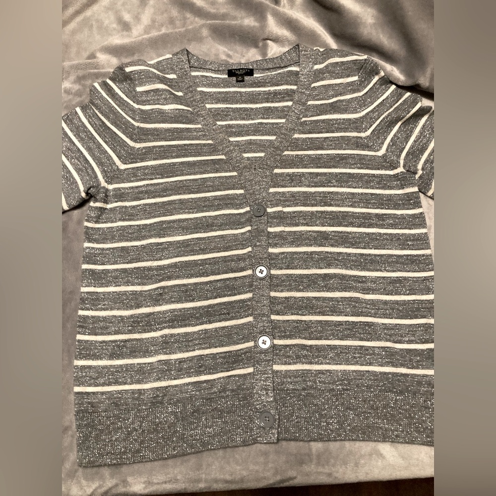 Gray Striped Women's Sweater